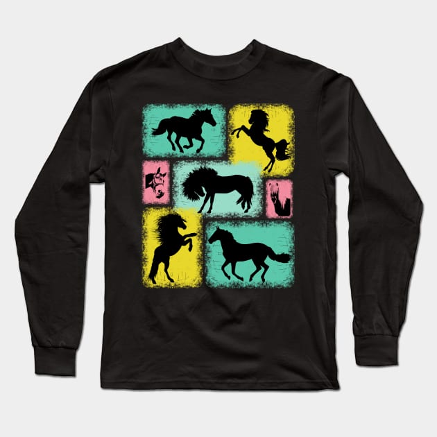 Haflinger Pony Horses Collection Long Sleeve T-Shirt by Primo Style